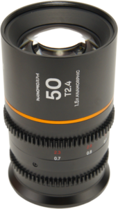 this lens creates a true cinematic widescreen look with beautifully rendered oval bokeh and elongated horizontal flares. The 50mm focal length provides a natural perspective with flattering compression