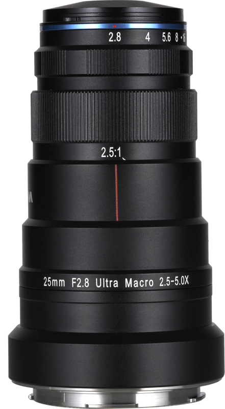 The Laowa 25mm f/2.8 2.5-5X Ultra Macro Lens is designed specifically for photographers passionate about extreme close-up photography. This specialized macro lens delivers extraordinary magnification ranging from 2.5x to an astonishing 5x life-size