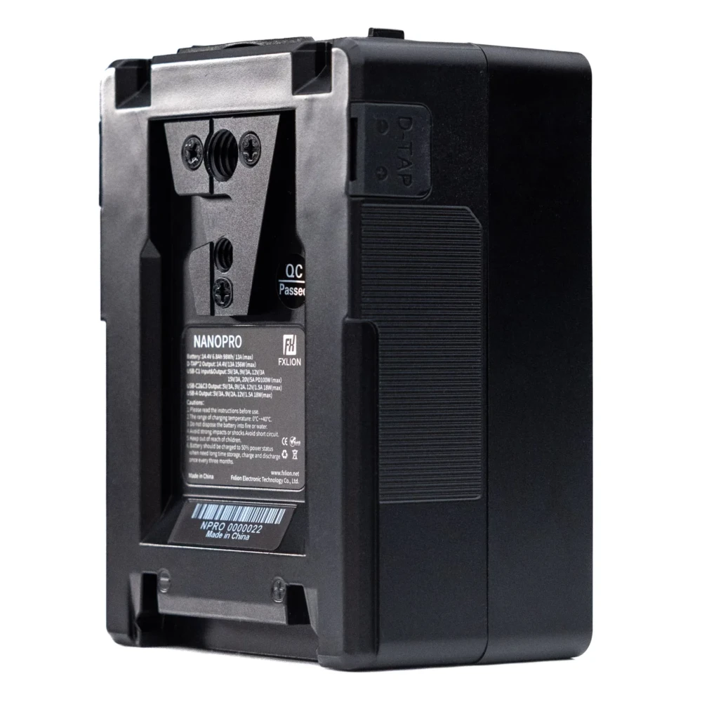 FXLION Nano Pro 98Wh V-mount battery with PD 100W