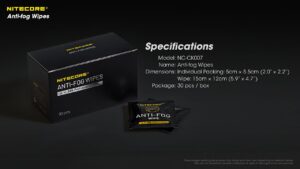 NITECORE Cleaning Wipes, 60 pcs/box