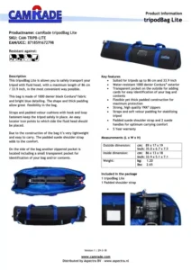 CAMRADE tripodBag Lite