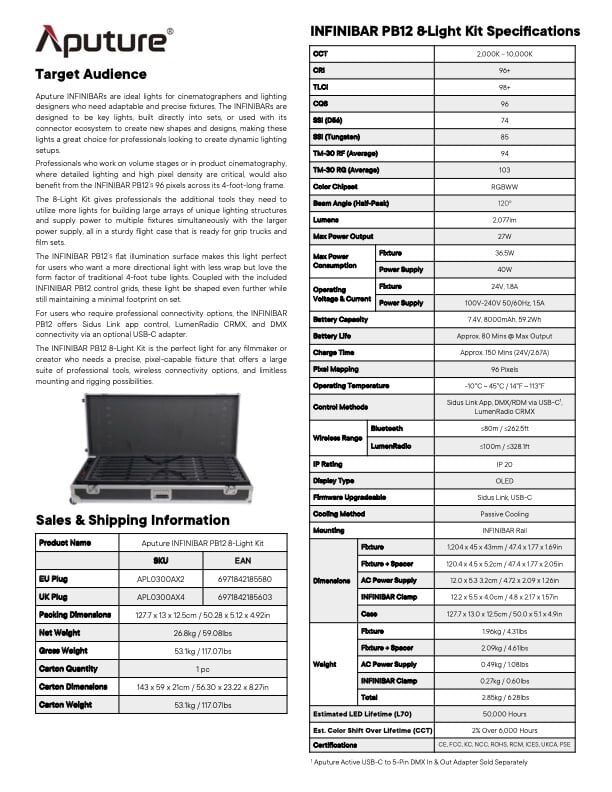 APUTURE Infinibar PB12 (120cm)
