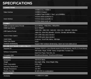 AVMATRIX UC2218-4K Dual HDMI to USB 3.1 Video Capture