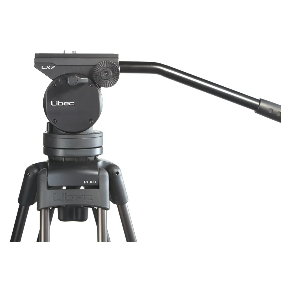 LIBEC LX7 video tripod with fluid head and mid-level spreader