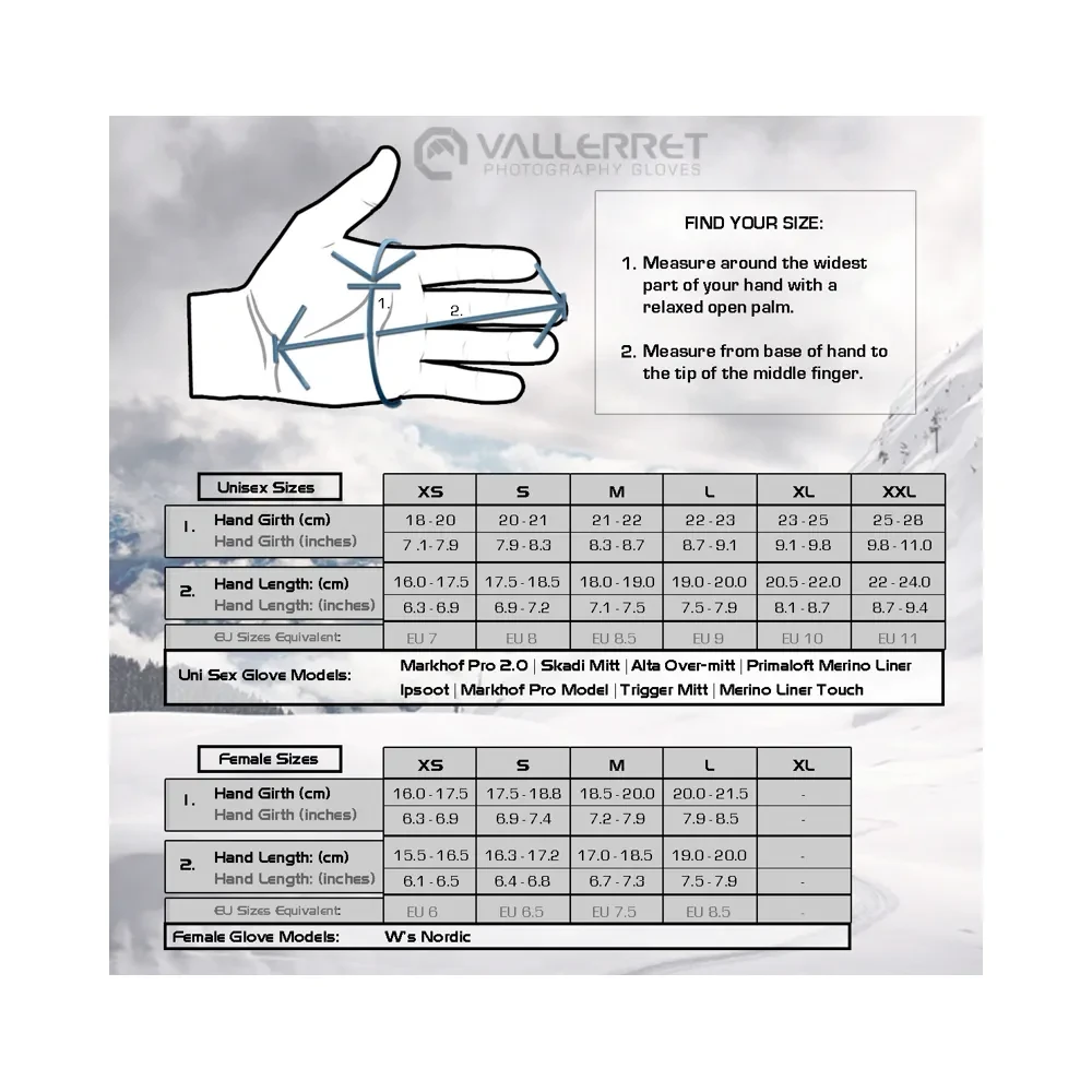 VALLERRET Women's Nordic Photography Gloves