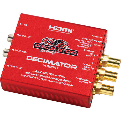 DECIMATOR 2 SDI to HDMI with de-embedded analogue audio