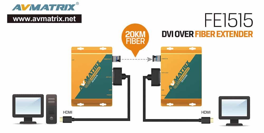 AVMATRIX FE1515 DVI-i over fiber extender