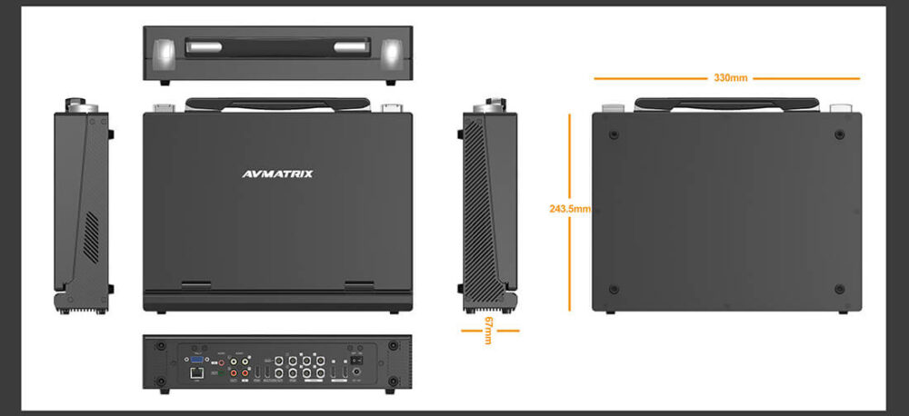 AVMATRIX PVS0613U portable 6ch SDI/HDMI multi-format streaming video switcher