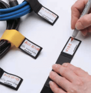 1" x 14.5" RIP-TIE Rip-Lock CableWrap with Write-On Pull Tab, 10 Pack, BLACK