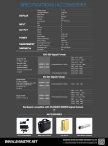 AVMATRIX 12G-SDI 4K HDMI signal generator
