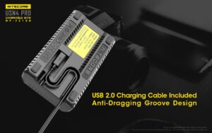 Nitecore USN4 PRO dual slot digital USB charger for Sony NP-FZ100 batteries