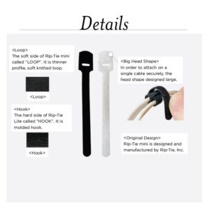 1/4" x 3.5" RIP-TIE Mini, 7-pack, WHITE