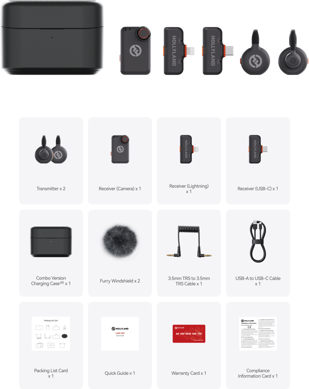 HOLLYLAND Lark M2S Ultimate Combo Wireless Microphone