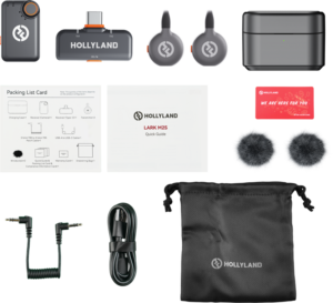 HOLLYLAND LARK M2S Mini Combo Wireless Lavalier Microphone Mini Combo (Space Gray)